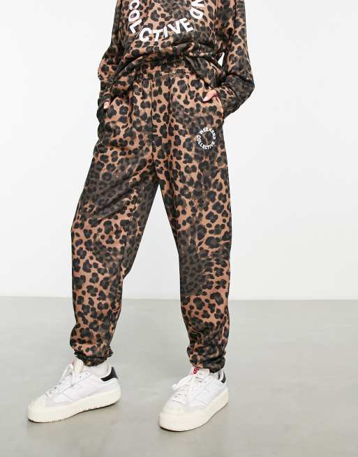 Animal print track discount pants