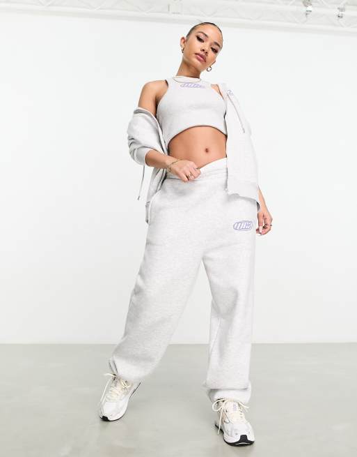 Asos Weekend Collective Jogginghose In Eisgrau Meliert Mit Wca Logo