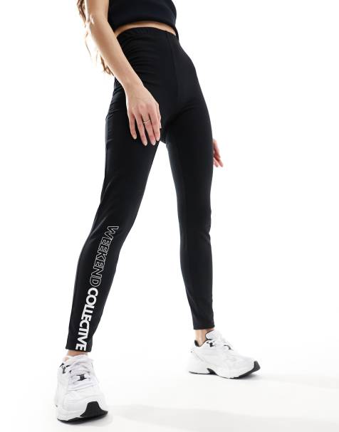ASOS Weekend Collective legging in black - view 1