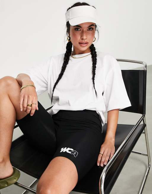 ASOS - Weekend Collective - Leggingshorts i bomuldselastan med logo , 3 af 4