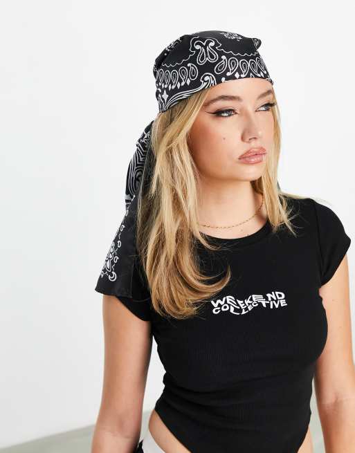 ASOS Weekend Collective - Multifunktionelt bandana og top i monokrome farver, 3 af 4