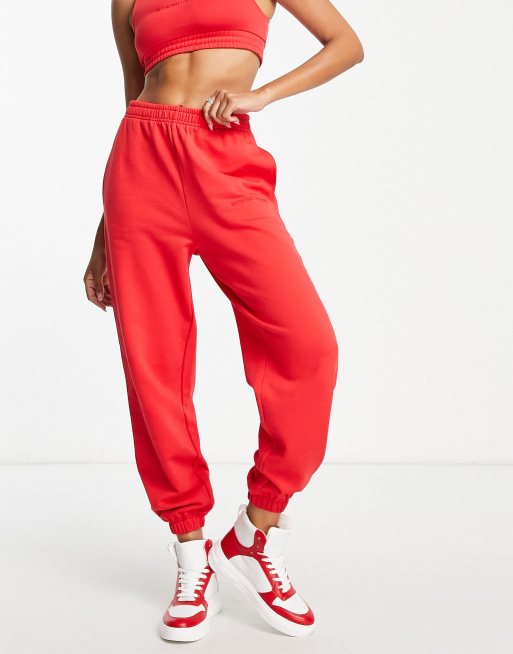 ASOS Weekend Collective co-ord monogram jogger in red