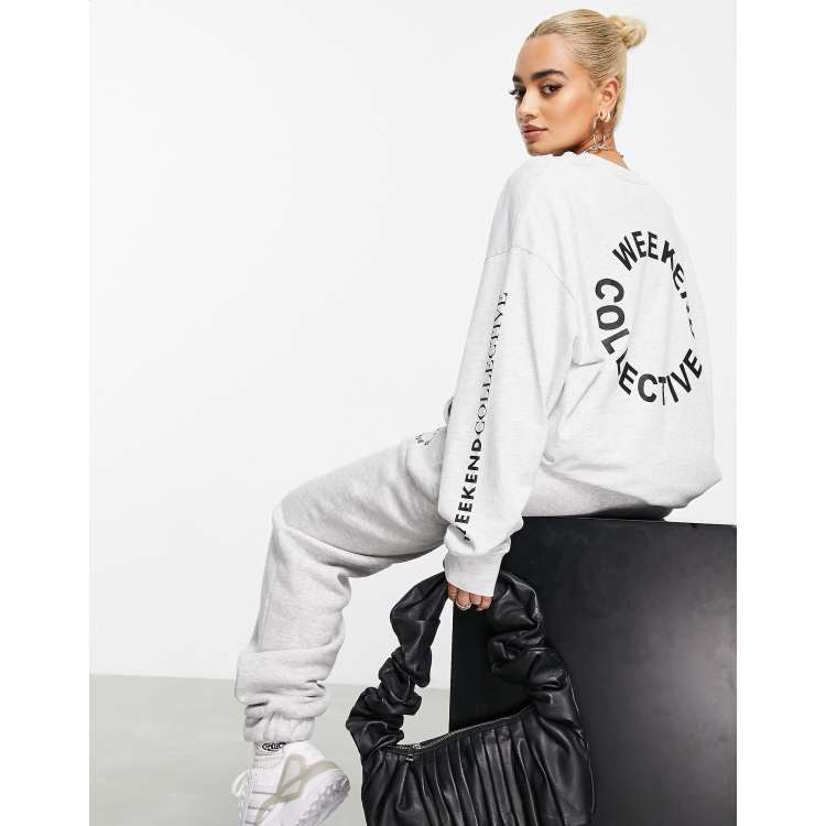 ASOS Weekend Collective oversized longsleeve t-shirt with back