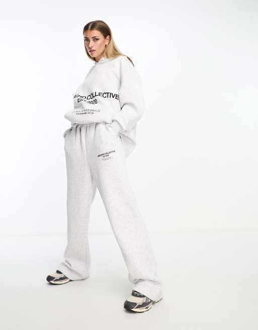 ASOS DESIGN oversized sweatpants in heather gray