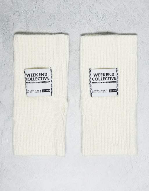 ASOS - Weekend Collective - Palmwarmers met geweven badge