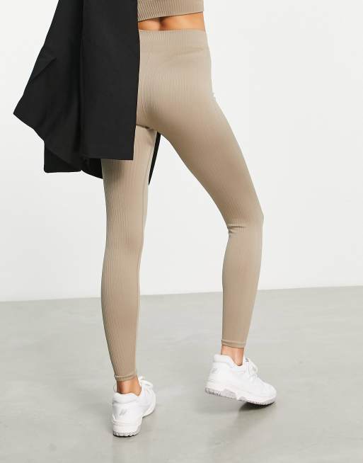 ASOS Weekend Collective seamless legging in neutral rib