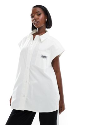 Asos Weekend Collective Sleeveless Shirt In White