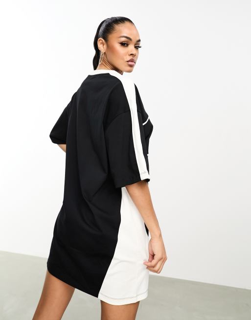 ASOS Weekend Collective sport jersey t shirt dress in black