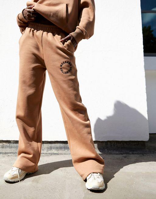 ASOS Weekend Collective set oversized sweatpants with logo in