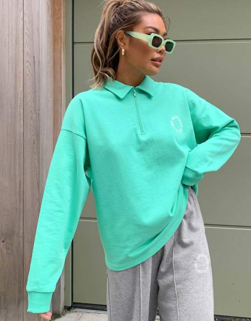 ASOS Weekend Collective Sweat shirt style polo avec ASOS Weekend Collective Sweat shirt style polo avec