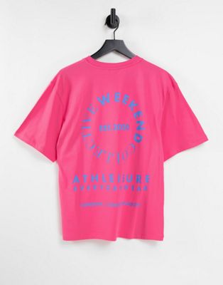 Femme - Weekend Collective - T-shirt oversize avec grand imprimé superposé au dos - Blanc