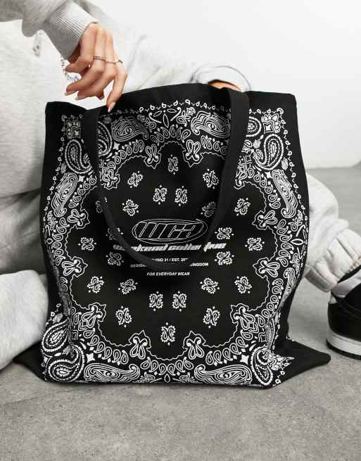 ASOS Weekend Collective - Tote-taske med bandanaprint i kanvas, 3 af 4