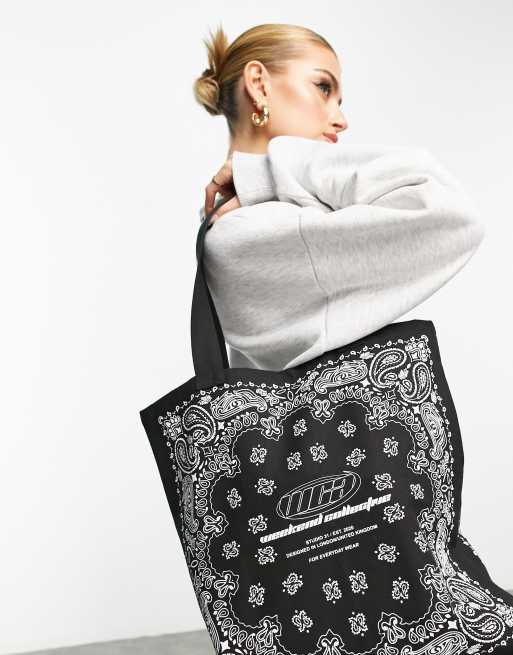 ASOS Weekend Collective - Tote-taske med bandanaprint i kanvas, 4 af 4