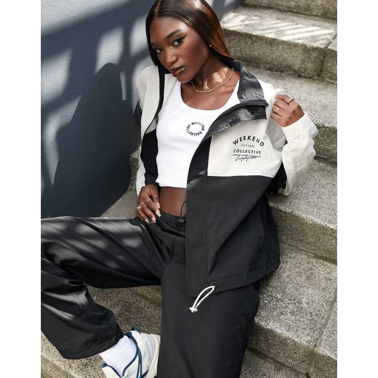 トップス sweats collective COZY TRACK JACKET COZY TRACK JACKET - BLACK