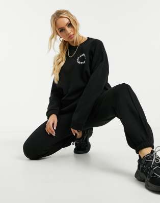 asos black tracksuit