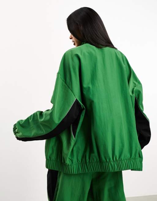 ASOS - Weekend Collective - Veste de survêtement oversize style sportswear - Vert, 4 de 4