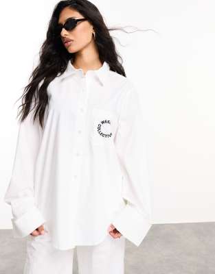 wide cuff shirt in white