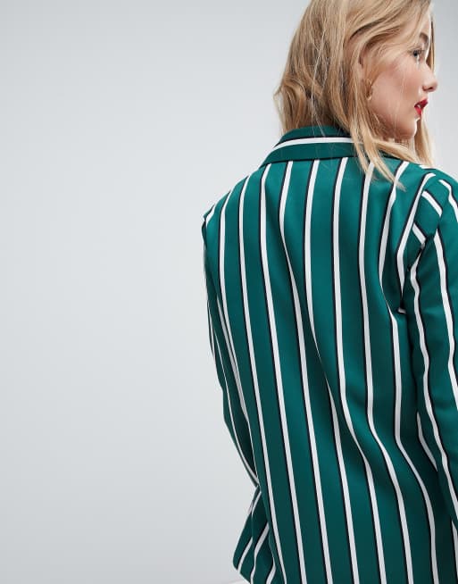ASOS – Weicher, grün gestreifter Blazer, 2 von 4