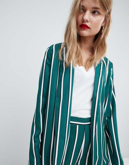 ASOS – Weicher, grün gestreifter Blazer, 3 von 4