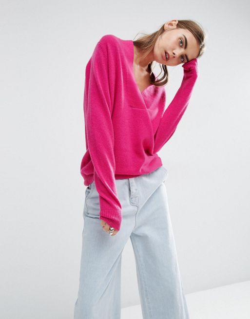 Women's Cashmere Deep V-Neck Sweater