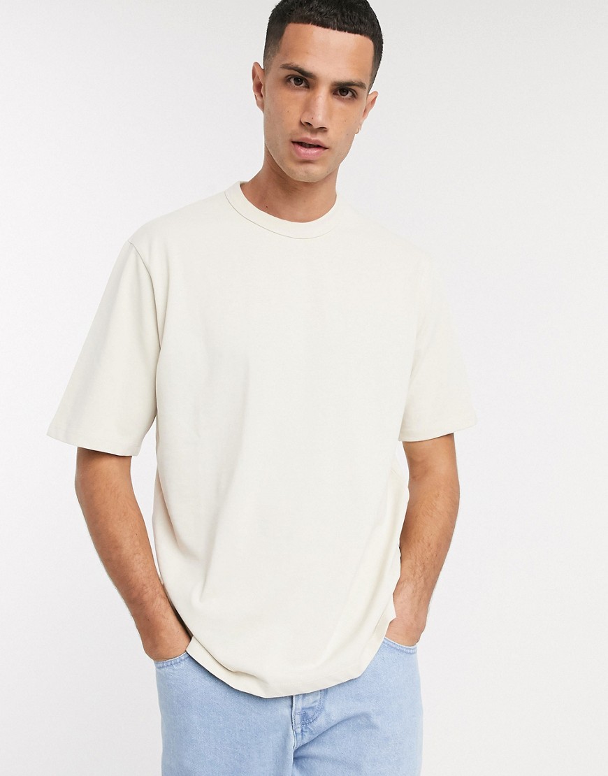 ASOS WHITE – Beige t-shirt i loose fit