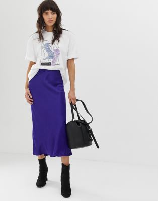 asos white midi skirt