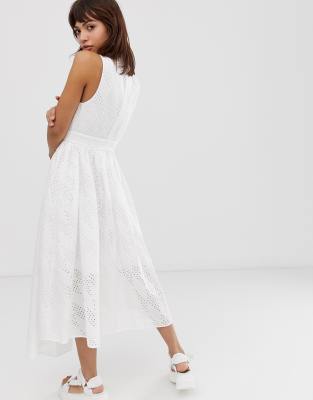 midi white dress uk