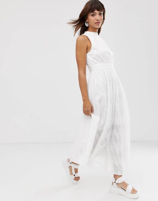 Asos white midi outlet dress