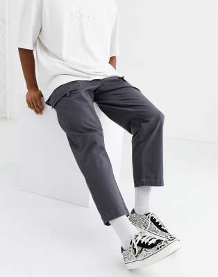 grey and white cargo pants