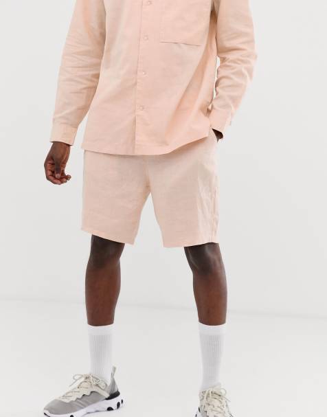 ASOS WHITE Co-ord - Pantaloncini squadrati in 100% canapa - view 1