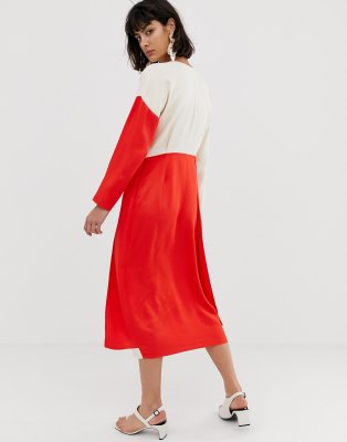 asos white satin dress