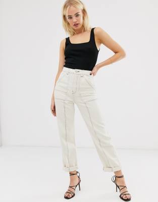 asos white jeans