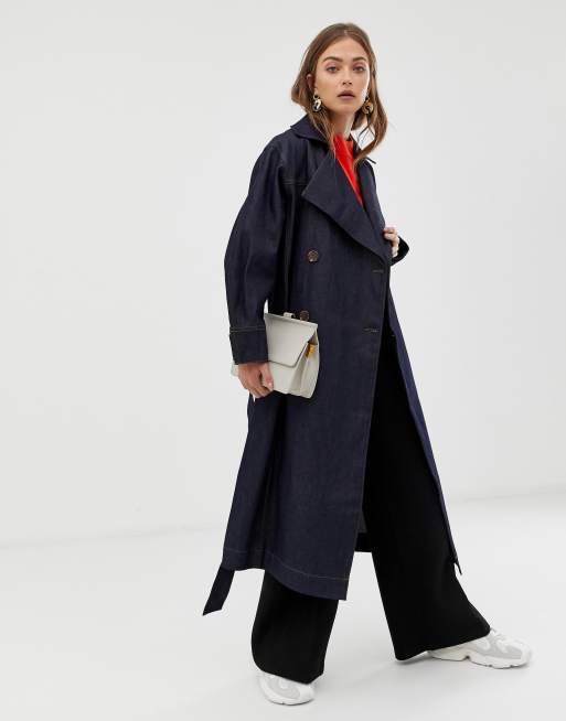 Denim shop maxi coat