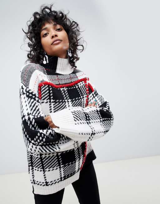ASOS WHITE - Heritage - Maglione a quadri