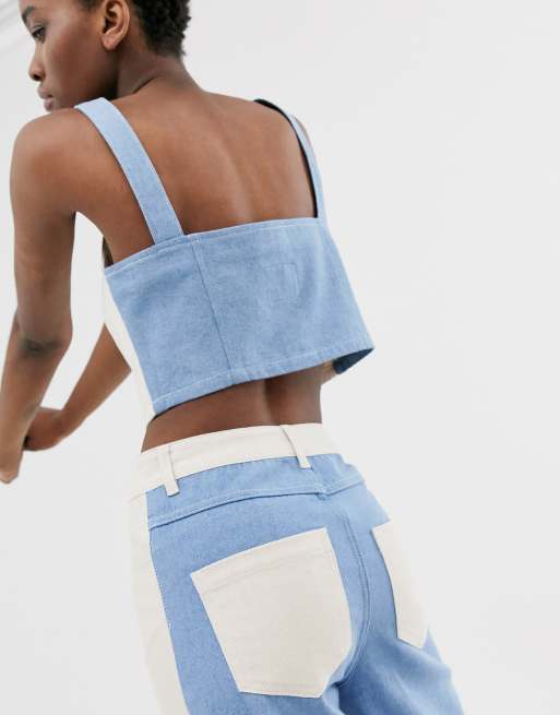Jeans bicolore shop asos