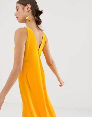 ASOS WHITE – Kleid mit V-Ausschnitt hinten | ASOS