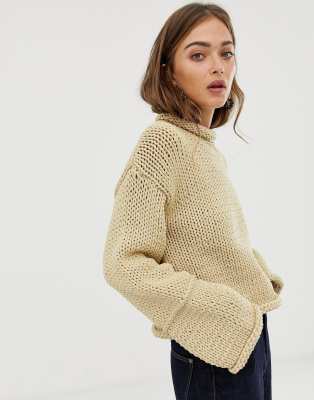 knitted jumper white