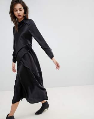 silk long sleeve dress