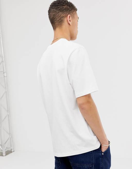 ASOS T-shirt With Super Deep V Neck In White for Men