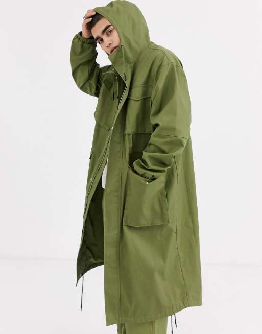 Asos green outlet parka