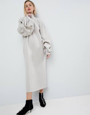 white sweat dress