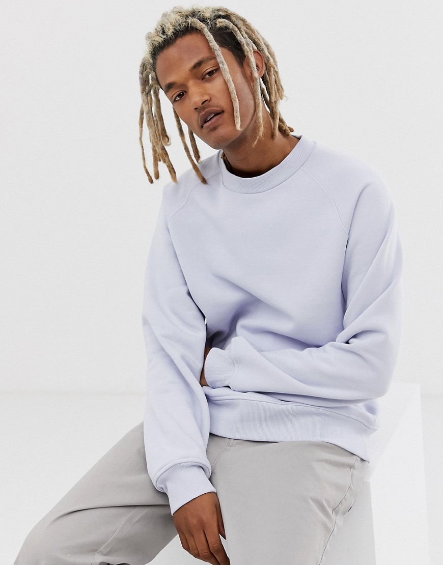 ASOS WHITE - Oversized sweatshirt in pastelblauw
