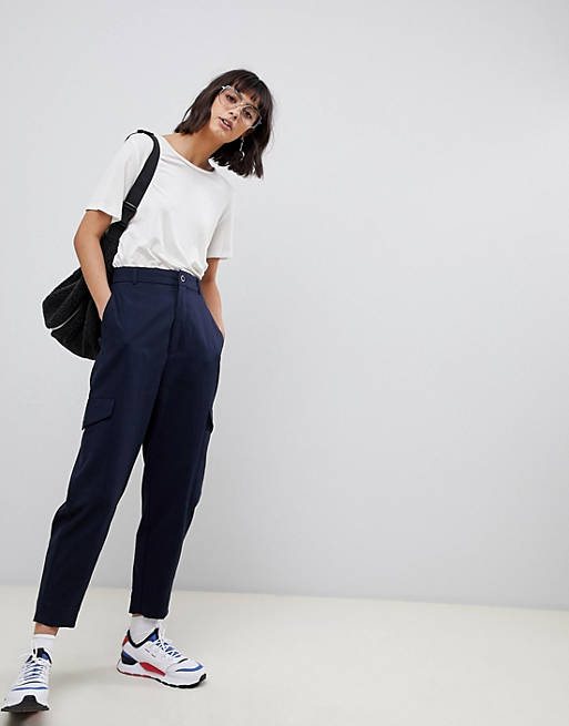 ASOS WHITE pants with side pockets | ASOS
