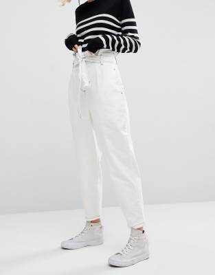 white paper bag jeans