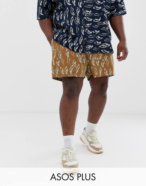 ASOS WHITE - Plus-size combi-set van gerimpeld katoen met abstracte print, 3 van 3