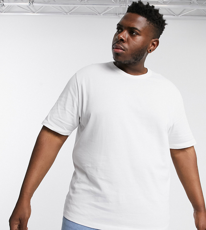 ASOS WHITE – Plusstorlek – Vit, tung t-shirt i loose fit