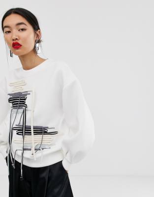 white sweatshirt asos