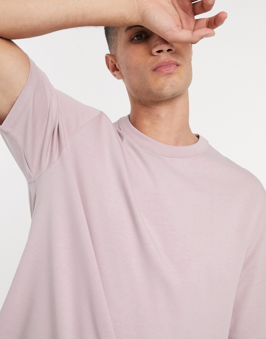 ASOS WHITE – Rosa t-shirt med ledig passform