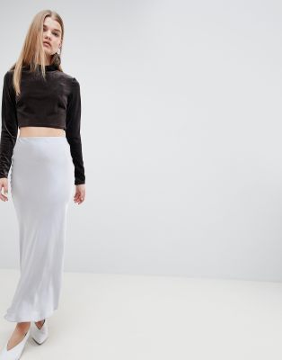 asos white maxi skirt