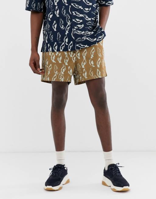 ASOS WHITE - Combi-set van gerimpeld katoen met abstracte print, 3 van 3